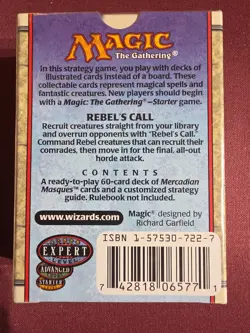 Brand New Sealed Magic: The Gathering Mercadian Masques Theme Deck–Rebel's Call - Image 2