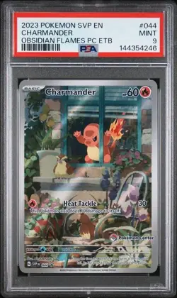 Charmander 044 - Obsidian Flames Pokemon Center Stamp ETB Promo - PSA 9 - Image 1