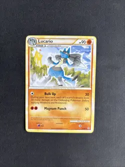 Pokemon TCG HGSS Unleashed Lucario 19/95 Regular Rare Non Holo - NM/LP - Image 1