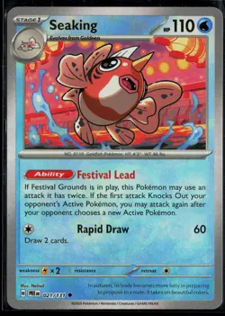 Seaking 021/131 SV: Prismatic Evolutions Uncommon Pokemon MASTERBALL - Image 1
