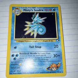 Misty's Seadra 9/132 Gym Heroes Holo Rare Unlimited English 2000 70 HP - Image 1
