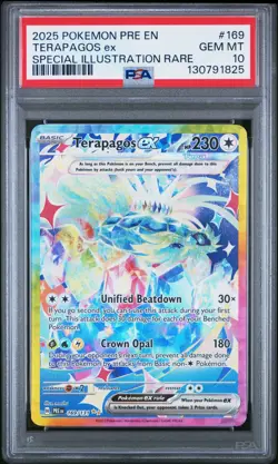 POKEMON TERAPAGOS EX #169 PRE EN-PRISMATIC EVOLUTIONS PSA 10 2025 - Image 1