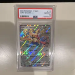 Pokemon Hop's Zacian ex Double Rare Holo 111/159 PSA 10 2025 - Image 1