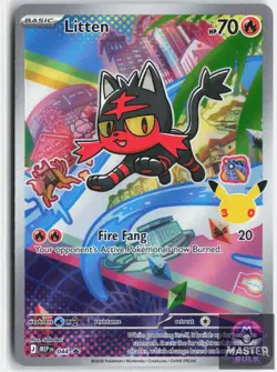 Litten 044 Holo Promo ME: Mega Evolution Promo Pokemon Near Mint - Image 1