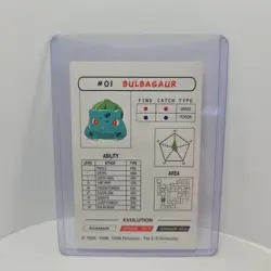 Ultra Rare Bulbasuar #01 Vintage Pokemon 1999 Red/Blue Promo Ungraded Vintage - Image 2