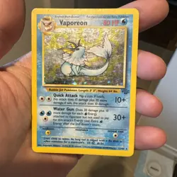 Vaporeon Holo Jungle 12/64 Rare Unlimited 80 HP 1999 Pokemon TCG - Image 4