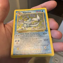 Vaporeon Holo Jungle 12/64 Rare Unlimited 80 HP 1999 Pokemon TCG - Image 5