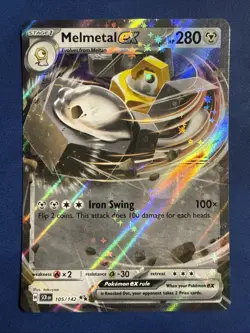 Melmetal ex 105/142 Double Rare Stellar Crown Pokemon Near Mint - Image 1