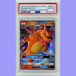 Pokemon Charizard GX SM211 Black Star Promo Hidden Fate Tins PSA 10 Gem Mint - Image 1