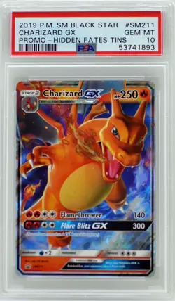 Pokemon Charizard GX SM211 Black Star Promo Hidden Fate Tins PSA 10 Gem Mint - Image 3