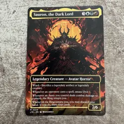 Sauron, the Dark Lord - Custom Art MTG Magic The Gathering Playtest Card - Image 1