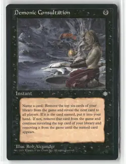 Ice Age Magic: The Gathering Demonic Consultation NM MTG - Image 1