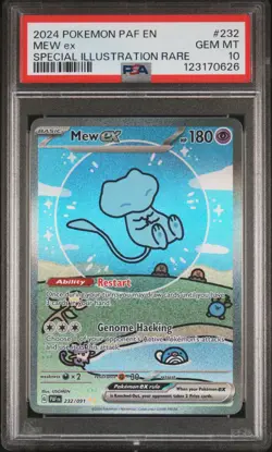 MEW EX Paldean Fates Special Illustration Rare #232 PSA 10 Pokemon - Image 1