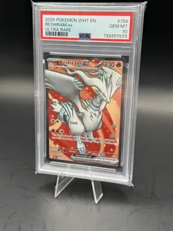 Reshiram ex 158/086 PSA 10 White Flare Ultra Rare Holo Gem Mint Pokemon SV - Image 3
