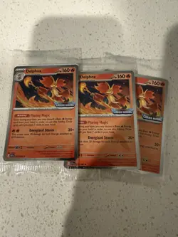Pokemon Delphox 013/086 Stamped Promo Sealed Best-Buy Chaos Rising (3 OF THEM) - Image 1