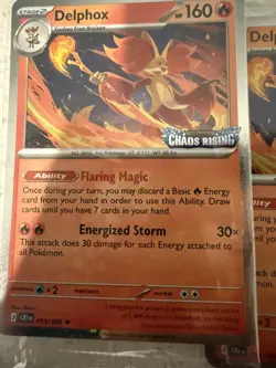 Pokemon Delphox 013/086 Stamped Promo Sealed Best-Buy Chaos Rising (3 OF THEM) - Image 2