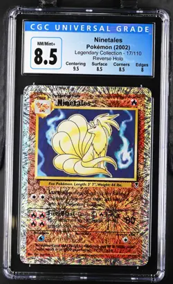 NINETALES 17/110 REVERSE HOLO LEGENDARY COLLECTION POKEMON CGC 8.5 (New Label 9) - Image 1