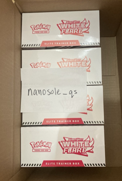 Pokemon Scarlet & Violet White Flare Elite Trainer Box ETB Lot of 4 - Image 1