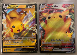 NM - Pikachu V and Vmax 25th anniversary - 2 card lot -English Pokemon 2020-2021 - Image 1