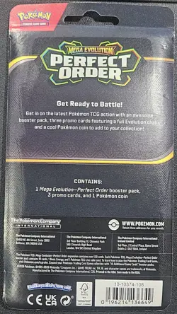 Pokemon TCG Perfect Order Booster Pack 10 Cards + 3 Promo Cards + Coin English - Image 2