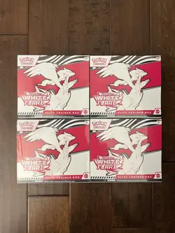 Pokemon TCG White Flare Regular Elite Trainer Box ETB Lot Of 4 Sealed IN HAND - Image 1