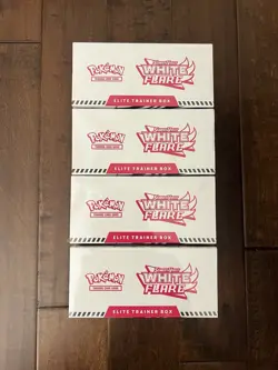 Pokemon TCG White Flare Regular Elite Trainer Box ETB Lot Of 4 Sealed IN HAND - Image 2
