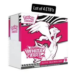 Pokemon TCG White Flare Regular Elite Trainer Box ETB Lot Of 4 Sealed IN HAND - Image 4