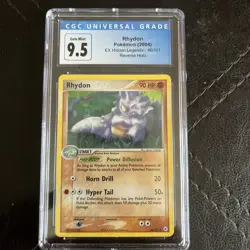 Pokemon CGC 9.5 Rhydon EX Hidden Legends Reverse Holo (2004) - Image 1