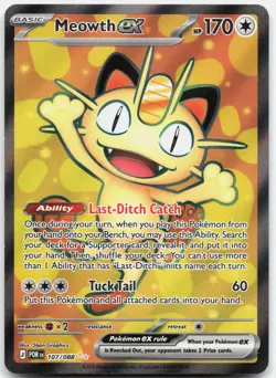Pokemon Meowth ex 107/088 Ultra Rare Perfect Order Pokemon Near Mint A - Image 1