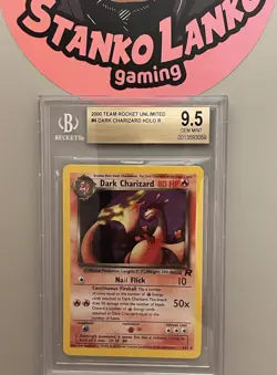 Pokemon Dark Charizard Holo 4/82 Team Rocket BGS 9.5 Mint! REGRADE! Check Pics - Image 1