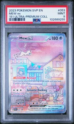 PSA 9 Mew ex 053 Scarlet & Violet Promo Pokemon Card - Image 1