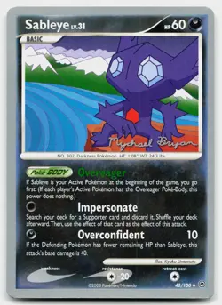 Sableye 48/100 Uncommon World Championship Decks Pokemon Near Mint - Image 1