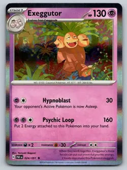 Exeggutor 024/091 Rare Paldean Fates Pokemon Holo Near Mint - Image 1