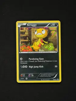 Pokemon TCG Scraggy (Cosmos Holo) Black and White Promos Holo Rare BW25 LP - Image 1