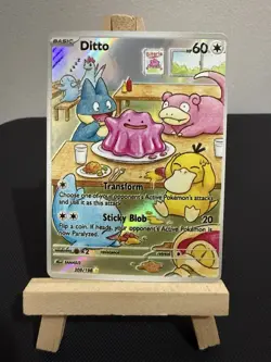 Ditto Slowpoke Psyduck Pokemon Card DISPLAY ART CARD - Image 1