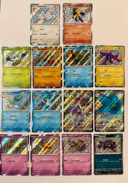POKEMON English Lot 14 Cards Paldean Fates Shiny Tandemous Near Mint or Better - Image 1