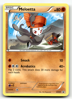 Pokemon TCG - Meloetta BW69 - Black Star Promo - Black & White - Image 1