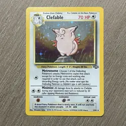 Pokemon TCG Clefable Jungle 1/64 Holo Unlimited Holo Rare NM- Wotc Vtg Card ! - Image 1