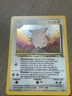 Pokemon TCG Clefable Jungle 1/64 Holo Unlimited Holo Rare NM- Wotc Vtg Card ! - Image 3