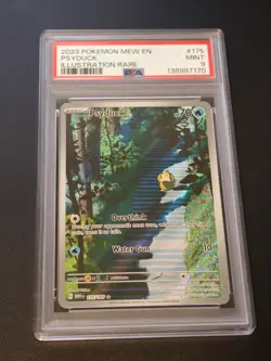 2023 POKEMON Mew EN 151 PSYDUCK Illustration Rare Card #175 PSA 9 - Image 1