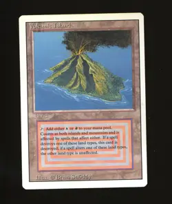 Magic MTG 3rd Ed Revised Volcanic Island DAMAGED DMG *985 - Image 1