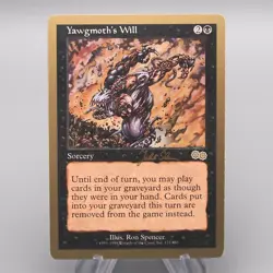 MTG Magic the Gathering Yawgmoth's Will 171/350 Gold Frame NM 1997 English s727 - Image 1