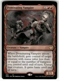 Dominating Vampire (Showcase) 305 Innistrad: Crimson Vow Magic: The Gathering NM - Image 1