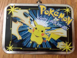 Pokemon Gotta Catch 'em All Pikachu Card Tin Box Nintendo Collectors 1999 Vtg. - Image 1