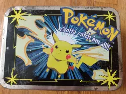 Pokemon Gotta Catch 'em All Pikachu Card Tin Box Nintendo Collectors 1999 Vtg. - Image 2
