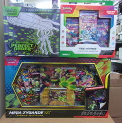 POKEMON FIRST PARTNER + PERFECT ORDER ETB +N MEGA ZYGARDE BOX LOT - Image 1