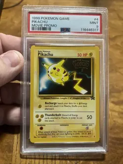 1999 Pokemon WOTC Movie Promo #4 Pikachu (Movie Promo) PSA 9 MINT - Image 1