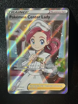 Pokemon TCG Pokemon Center Lady Vivid Voltage 185/185 Holo Full Art - MINT - #3 - Image 1