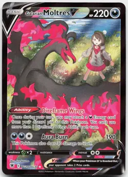 Galarian Moltres V TG20/TG30 Holo Astral Radiance Trainer Gallery Pokemon NM - Image 1