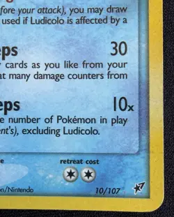 Pokemon Ludicolo 10/107 EX Deoxys 2005 Reverse Holo Rare Stage 2 100 HP STAMPED - Image 4
